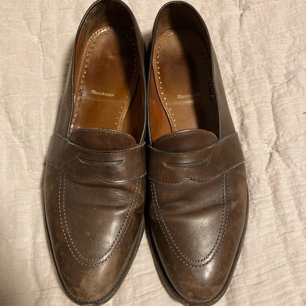 Allen Edmonds Westchester Slip-On Loafer Dress Shoes Brown leather. Size 12D